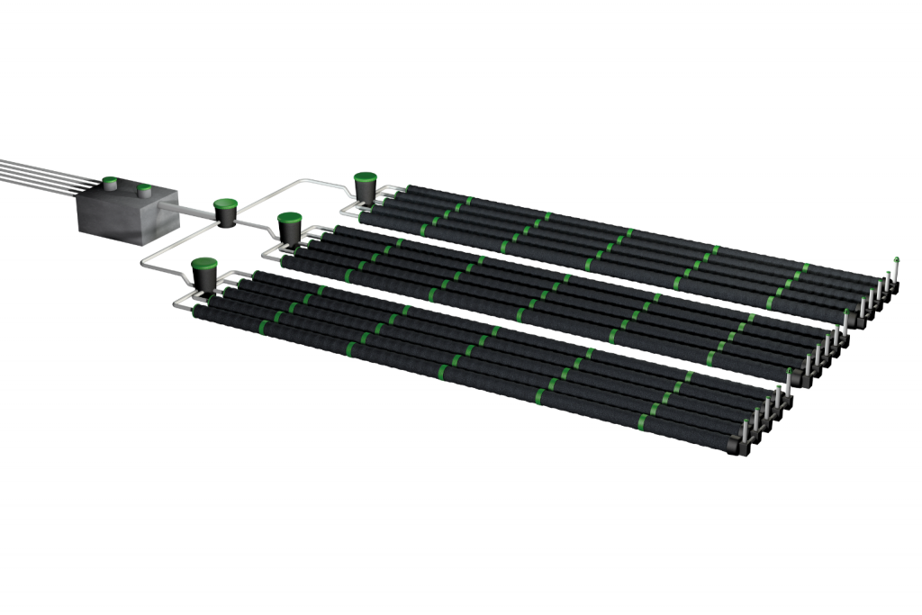 Schéma du filtre à sable EnviroSeptic idéal pour l'assainissement semi-collectif et inviduel - DBO FRANCE
