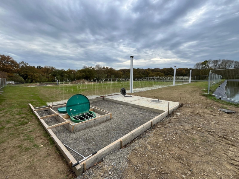 Test du système de répartition sous faible pression pour la réhabilitation de la station d'épuration d'assainissement de la commune de LOUISFERT